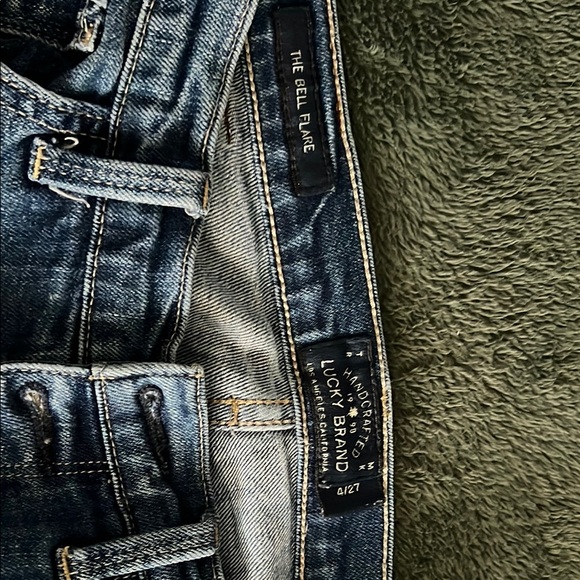 Women's Blue Flared Jeans - Picture 2 of 3